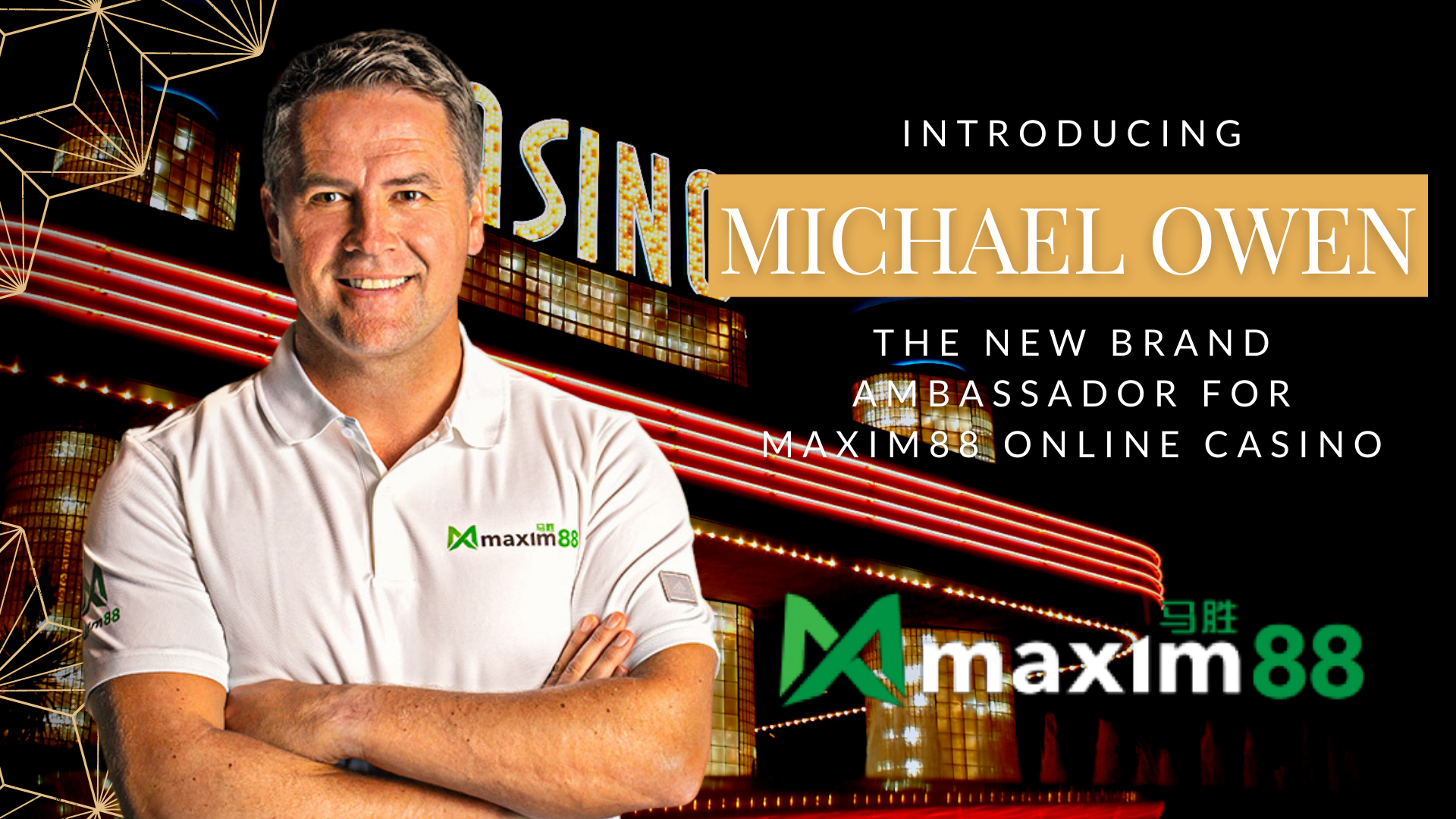 Introducing Michael Owen, the new brand ambassador for Maxim88 online casino